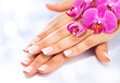 © Romolo Tavani - french manicure with orchids
