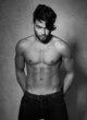 © matusciac - sexy fashion man model top naked posing dramatic on grunge wall