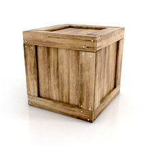 Wooden Crate. 3d Illustration