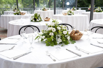 wedding table in the castle