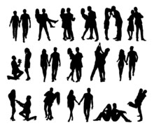 Silhouette Couple Doing Various Activities