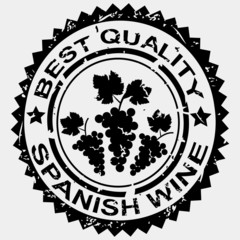 Wall Mural - Grunge stamp, quality label for Spanish wine