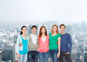 Wall Mural - group of smiling students standing