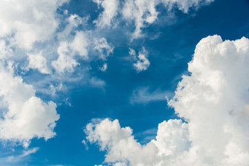 cloudscape of bright blue sky