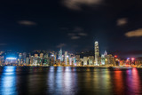 Fototapeta Miasta - View of Hong Kong during sunset hours