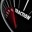 Traction Gaining Ground Momentum Speedometer Measure Progress