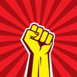 Hand Up Proletarian Revolution. Fist of revolution.