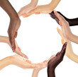 © oly5 - Conceptual symbol of multiracial human hands making a circle