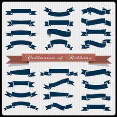 Wall Mural - retro styled ribbons - banners