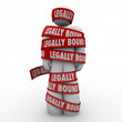 © iQoncept - Legally Bound Man Wrapped in Tape Law Clause Prohibited Restrain