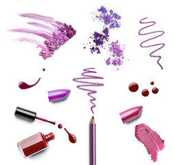 Wall Mural - make up beauty lipstick nail polish liquid powder mascara pencil