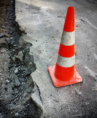 road surface repair works