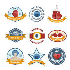 Wall Mural - Boxing label set