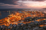 Fototapeta  - View of container port in Piraeus, Athens.