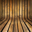 Wand und Bodenbelag aus Holz