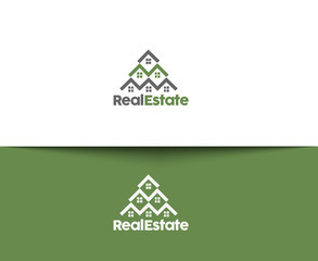 Wall Mural - Real Estate Icons and Vector Logo