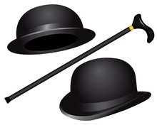 Two Hats And Cane