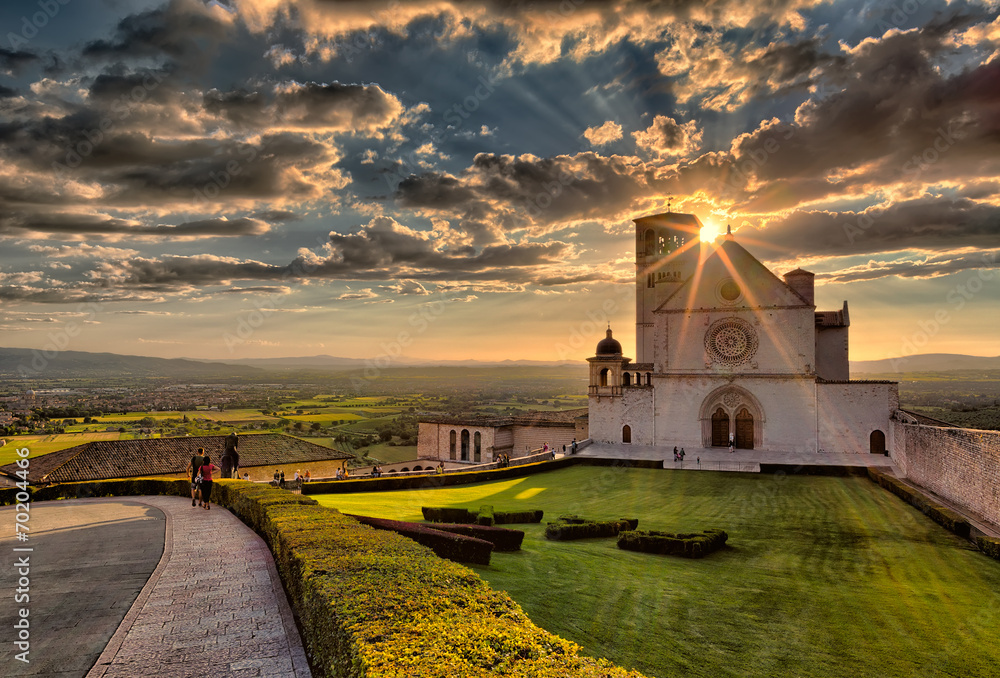 Basilica of St.Francis in Assisi - obrazy, fototapety, plakaty 