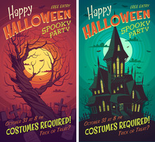 Halloween Poster \ Background \ Card. Vector Illustration.