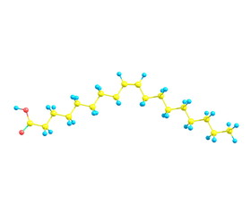 Poster - Oleic acid molecule isolated on white