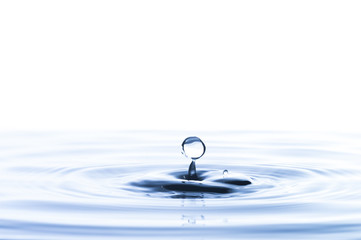 Wall Mural - Water Drop with White Background