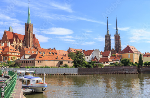 Obraz w ramie Wroclaw, Ostrow Tumski (cathedral island), poland