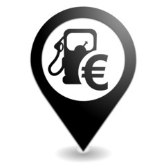 Sticker - prix des carburants sur symbole localisation noir