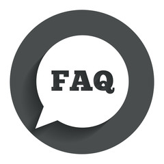 Canvas Print - FAQ information sign icon. Help symbol.