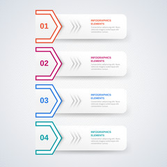 Wall Mural - Set of number banners template