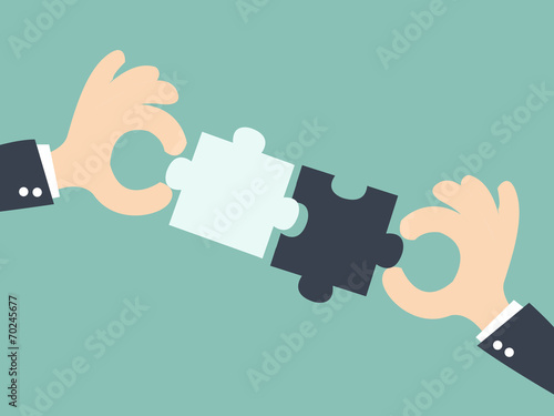 Fotografia business matching - connecting puzzle elements