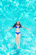 © kosmos111 - girl in a blue swimsuit floating on his back