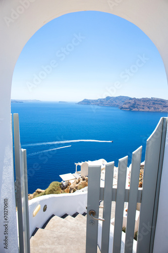 Plakat na zamówienie Wundervolle Aussicht, Santorini