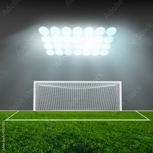 Board z aluminiowym obramowaniem Piłka nożna na arenie stadionu zielony
