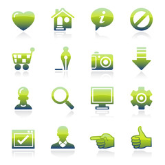 Poster - Basic green icons.