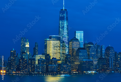 Board z aluminiowym obramowaniem Panoramę Nowego Jorku manhattan