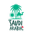 I Love Saudi Arabia in White Background