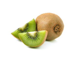 Wall Mural - kiwi fruit isolated on white background