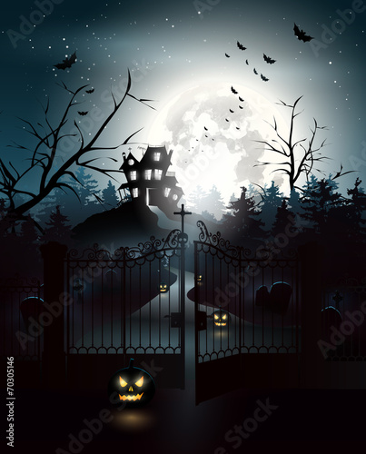 Board z aluminiowym obramowaniem Tło halloween