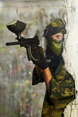 Sticker - paintball player