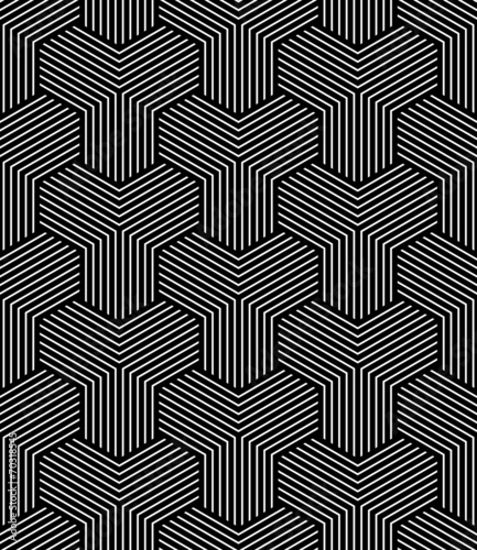 Obraz na płótnie canvas czteroczęściowy "tetraptyk" Bez szwu geometryczny wzór op-artu.