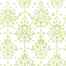 Green Textile Damask Flower Seamless Pattern Background