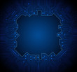 Blue abstract technology circuit background