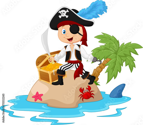 Pirate in the treasure island