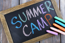Text Summer Camp Written With Chalk
