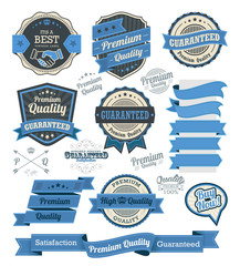 Wall Mural - set of vintage badges and label design elements
