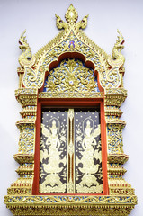 Wall Mural - Church window in temple Thailand