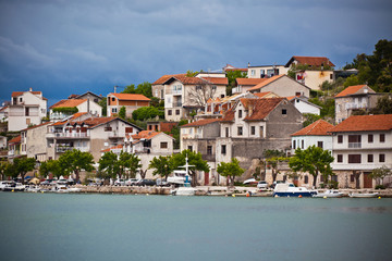 Sticker - Zaton, Croatia view from the sea