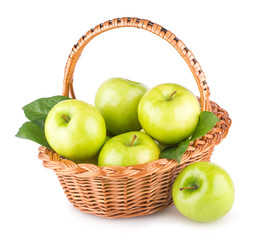 green apples in a basket