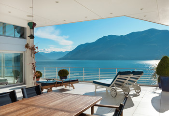 beautiful terrace of a penthouse