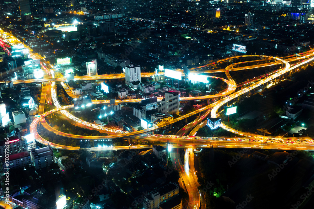 bird view of urban city traffic light trai Stock Photo | Adobe Stock